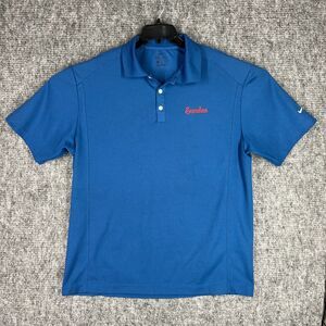 Nike Shirt Mens Extra Large Blue Dry-Fit Breathable Golf Rugby Microfiber Sundae
